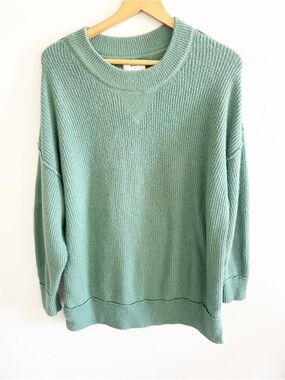 Aerie green ribbed long sleeve oversized sweater size small